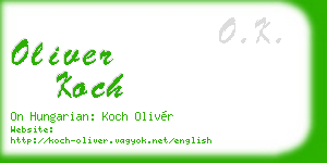 oliver koch business card